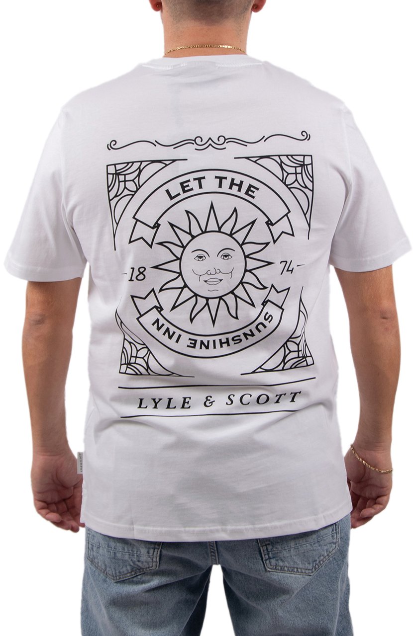 Lyle & Scott Lyle & Scott Sunshine Inn Graphic T-Shirt Wit