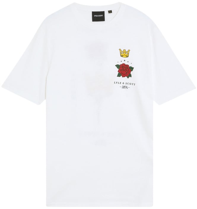 Lyle & Scott Lyle &amp; Scott Rose And Crown Graphic T-Shirt Wit