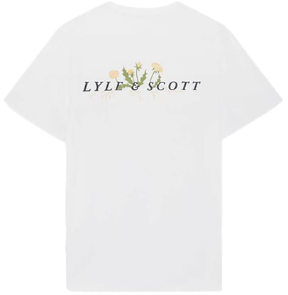 Lyle & Scott Lyle & Scott Dandelion Script Graphic T-Shirt Wit