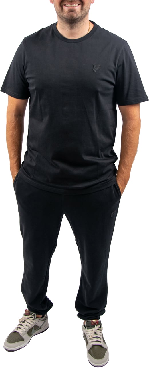 Lyle & Scott Lyle &amp; Scott Tonal Eagle T-Shirt Zwart