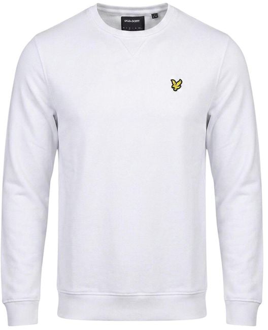 Lyle & Scott White Cotton Sweatshirt Wit