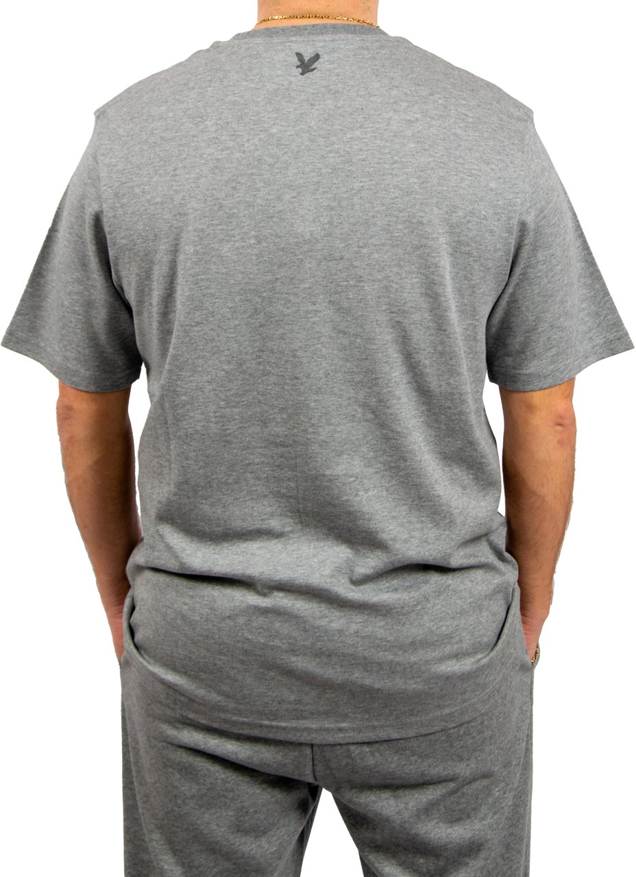 Lyle & Scott Lyle &amp; Scott Chest Logo Interlock T-Shirt Grijs