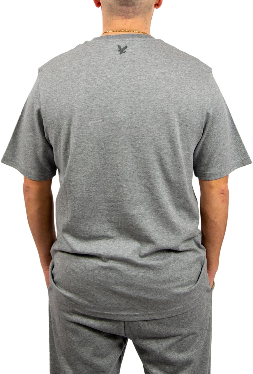 Lyle & Scott Lyle & Scott Chest Logo Interlock T-Shirt Grijs