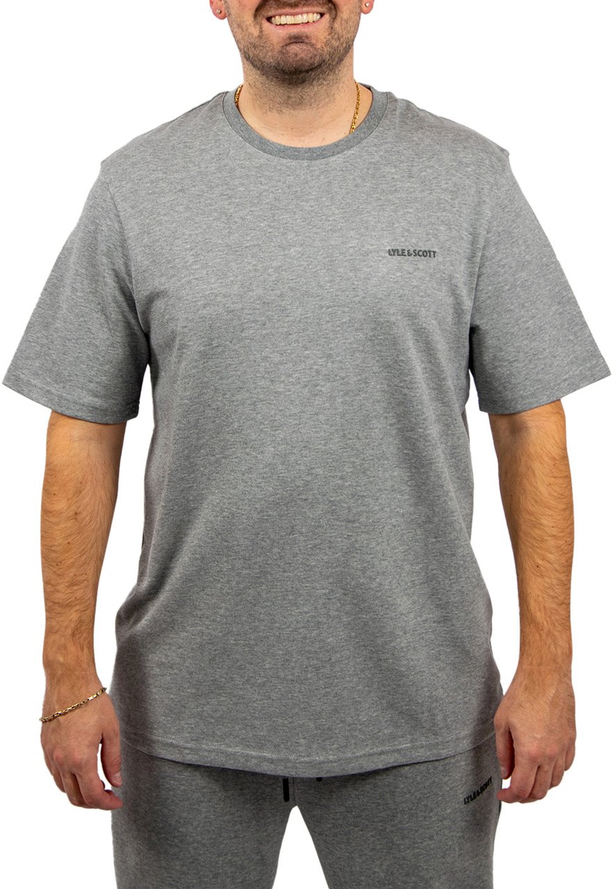 Lyle & Scott Chest Logo Interlock T-Shirt Grijs