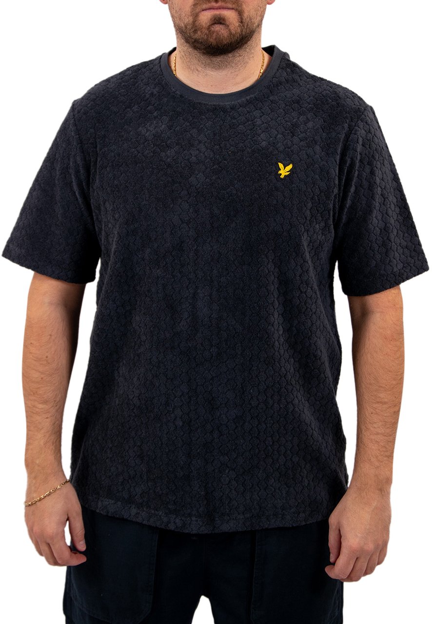 Lyle & Scott Lyle & Scott Honeycomb Towelling T-Shirt Blauw
