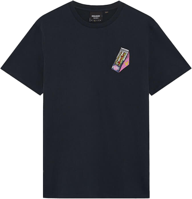 Lyle & Scott Lyle &amp; Scott Supermarket Embroidered T-Shirt Blauw
