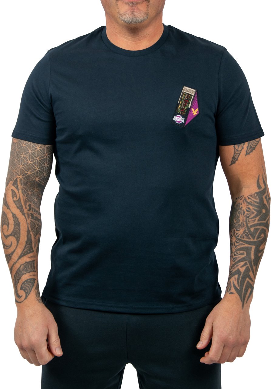 Lyle & Scott Supermarket Embroidered T-Shirt Blauw