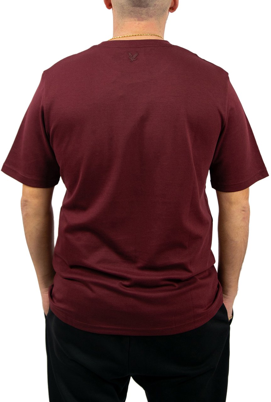 Lyle & Scott Lyle & Scott Chest Logo Interlock T-Shirt Rood