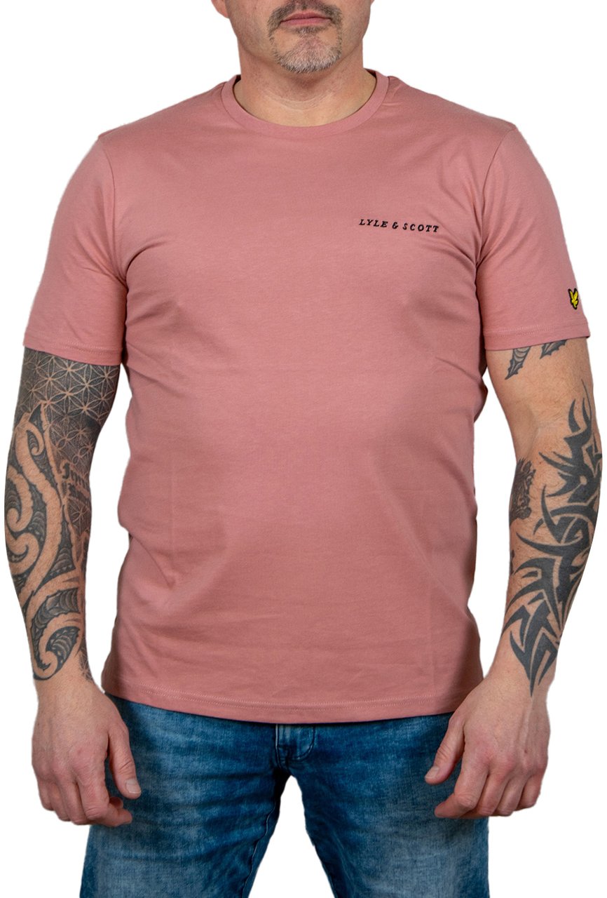 Lyle & Scott Embroidered T-Shirt Roze