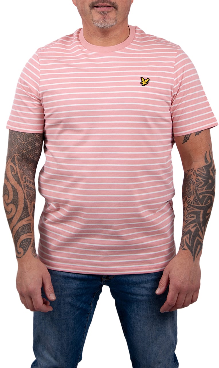 Lyle & Scott Pique Breton T-Shirt Roze
