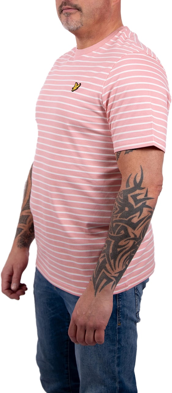 Lyle & Scott Pique Breton T-Shirt Roze