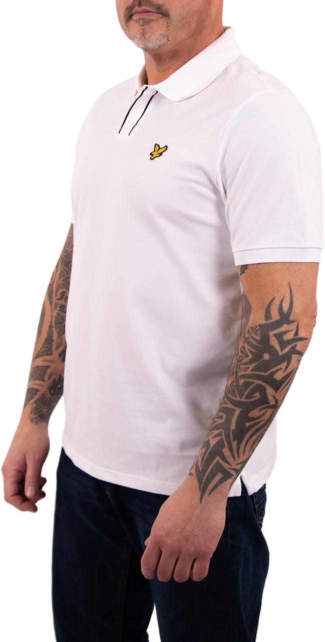 Lyle & Scott Placket Tipped Polo Shirt Wit