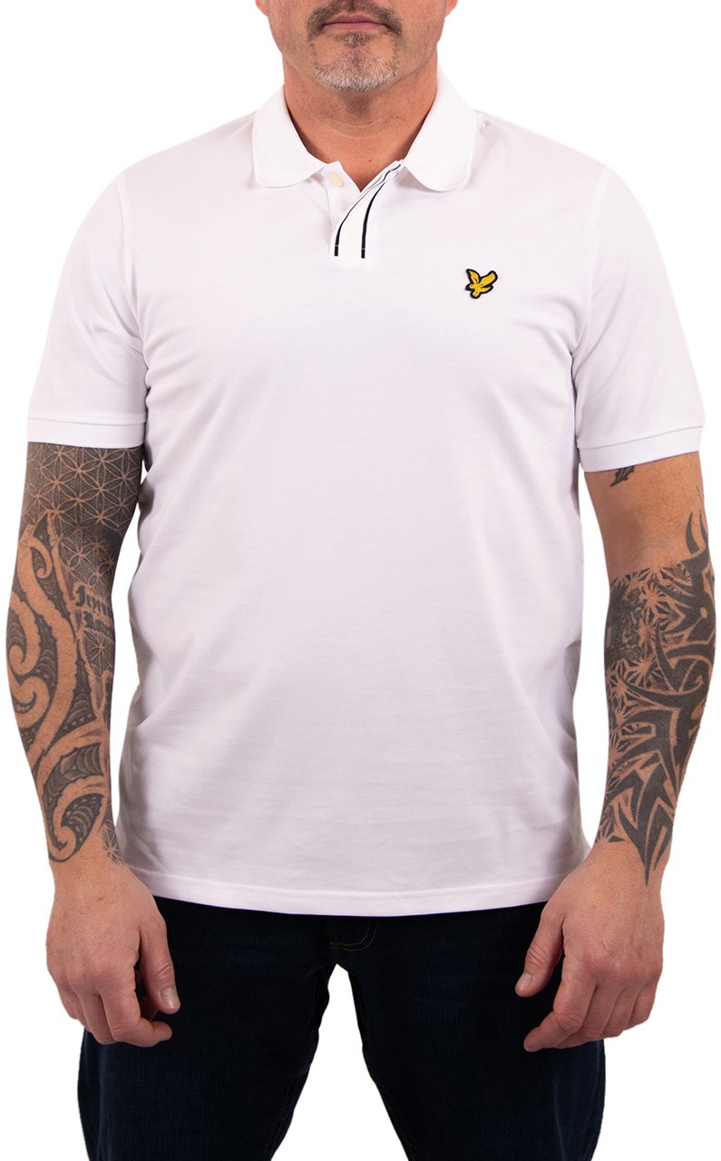 Lyle & Scott Placket Tipped Polo Shirt Wit