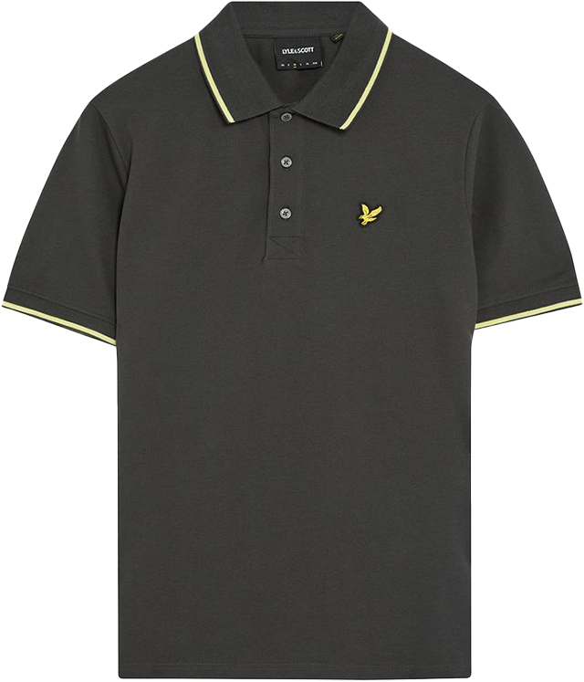 Lyle & Scott Lyle & Scott Tipped Polo Shirt Grijs