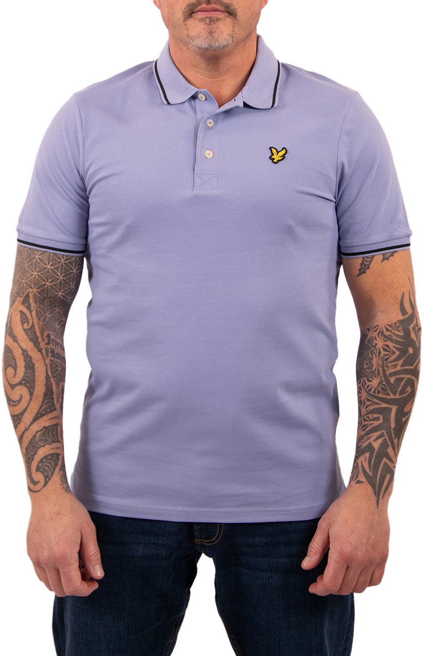 Lyle & Scott Lyle & Scott Tipped Polo Shirt Blauw