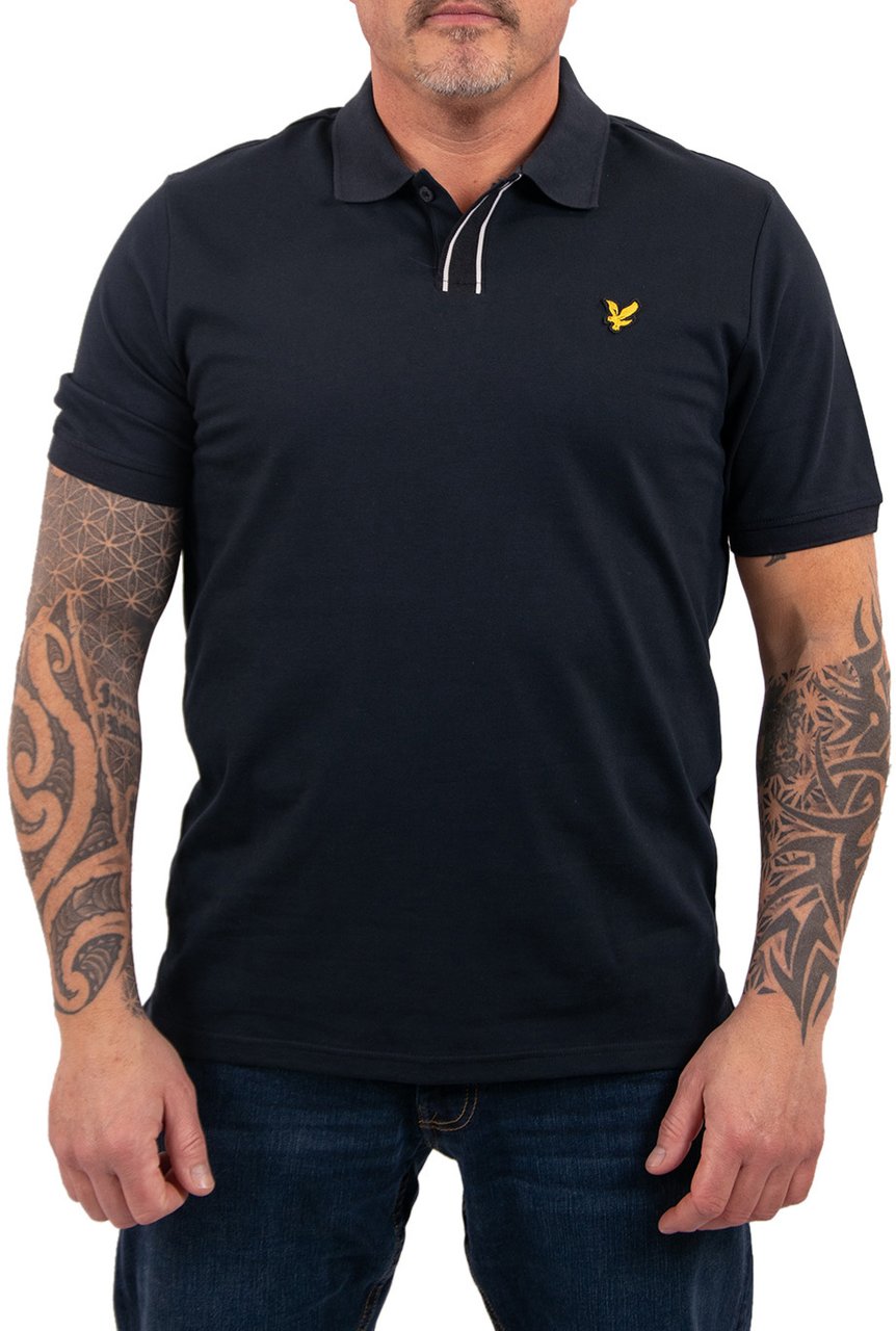 Lyle & Scott Placket Tipped Polo Shirt Blauw