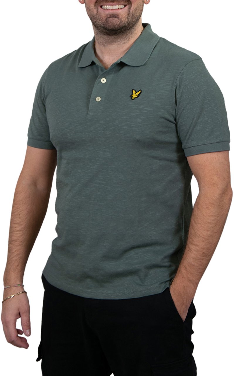 Lyle & Scott Slub Polo Shirt Groen