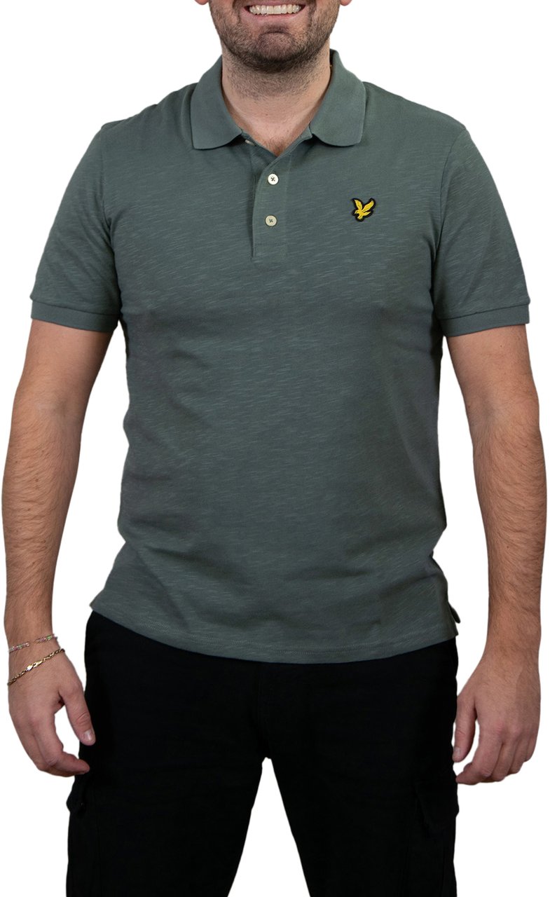 Lyle & Scott Slub Polo Shirt Groen