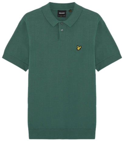 Lyle & Scott Cotton Short Sleeve Knitted Polo Groen