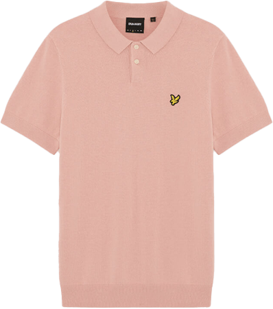Lyle & Scott Lyle & Scott Cotton Short Sleeve Knitted Polo Roze