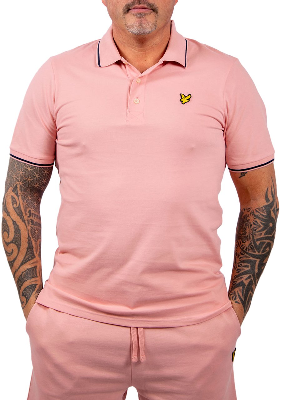 Lyle & Scott Tipped Polo Shirt Roze