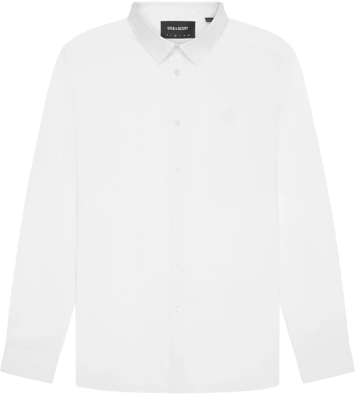 Lyle & Scott Lyle &amp; Scott Tonal Eagle Easy Care Poplin Shirt Wit