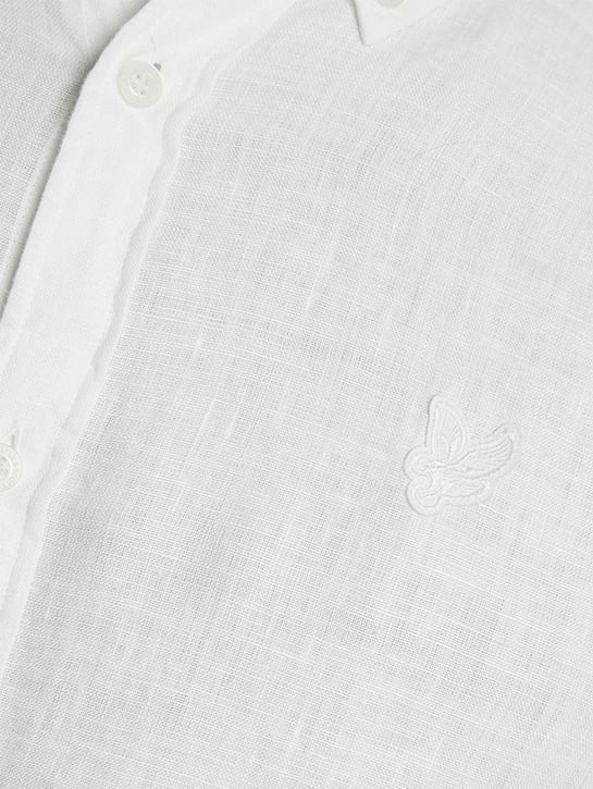 Lyle & Scott Long Sleeve Linen Shirt Wit
