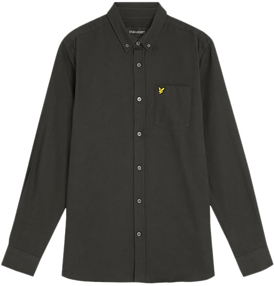Lyle & Scott Lyle &amp; Scott Plain Flannel Shirt Grijs