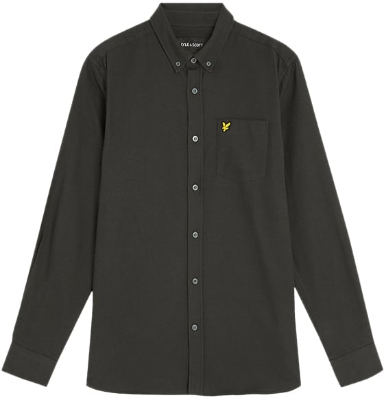 Lyle & Scott Lyle & Scott Plain Flannel Shirt Grijs