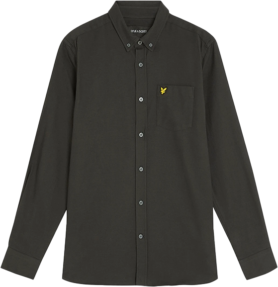 Lyle & Scott Lyle &amp; Scott Plain Flannel Shirt Groen