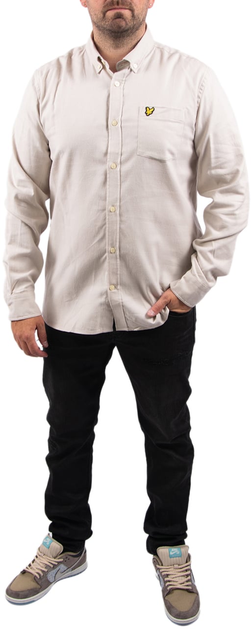 Lyle & Scott Lyle & Scott Plain Flannel Shirt Beige