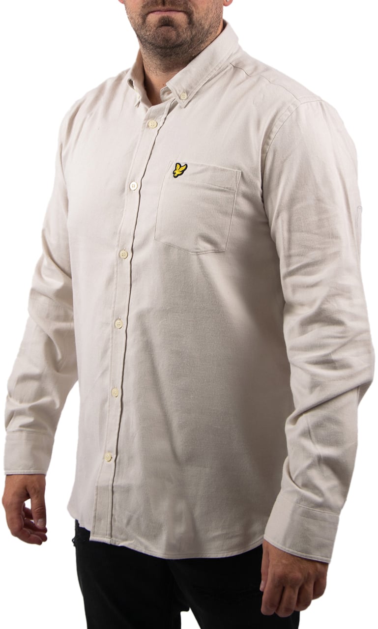 Lyle & Scott Lyle & Scott Plain Flannel Shirt Beige