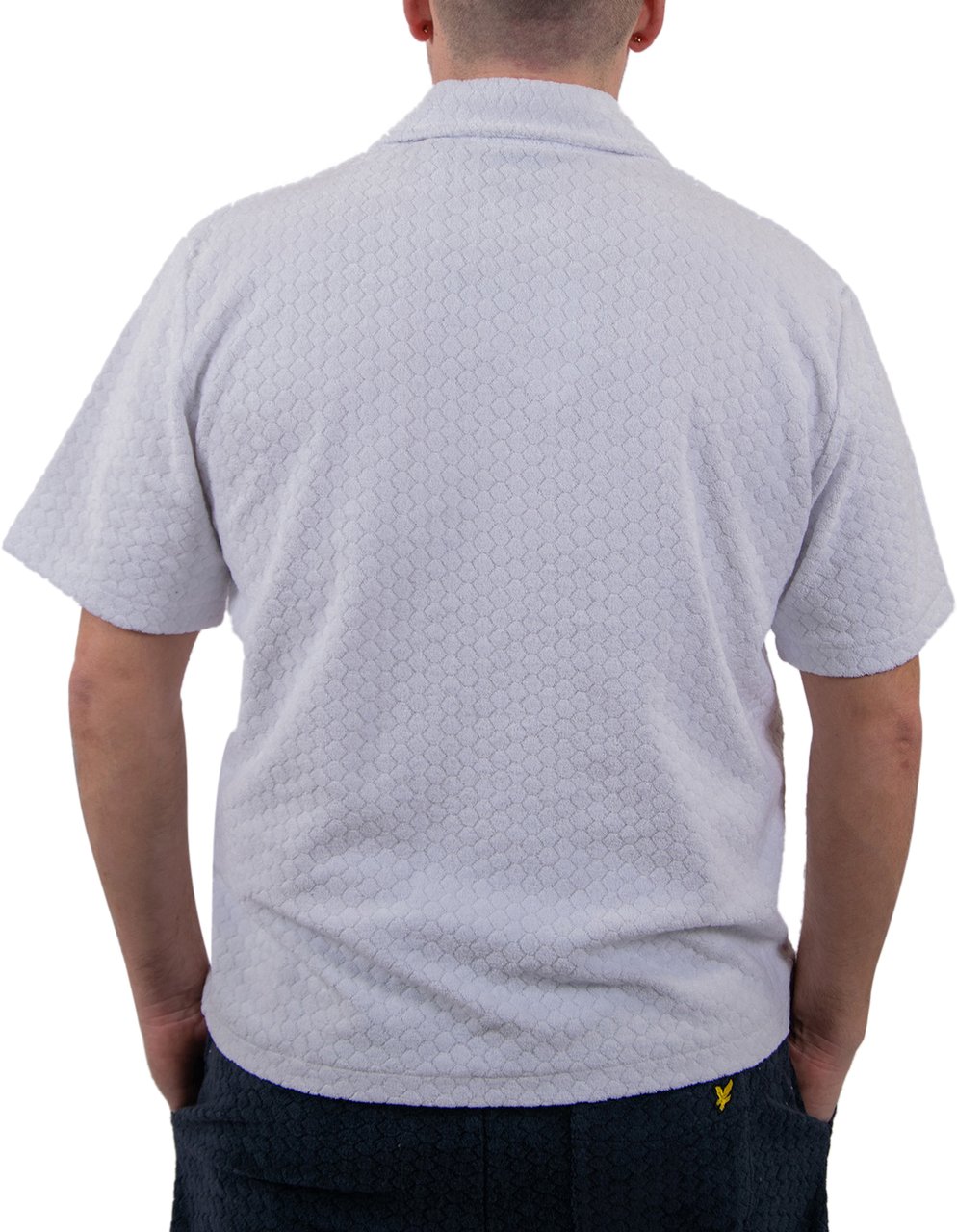 Lyle & Scott Honeycomb Towelling Resort Shirt Wit