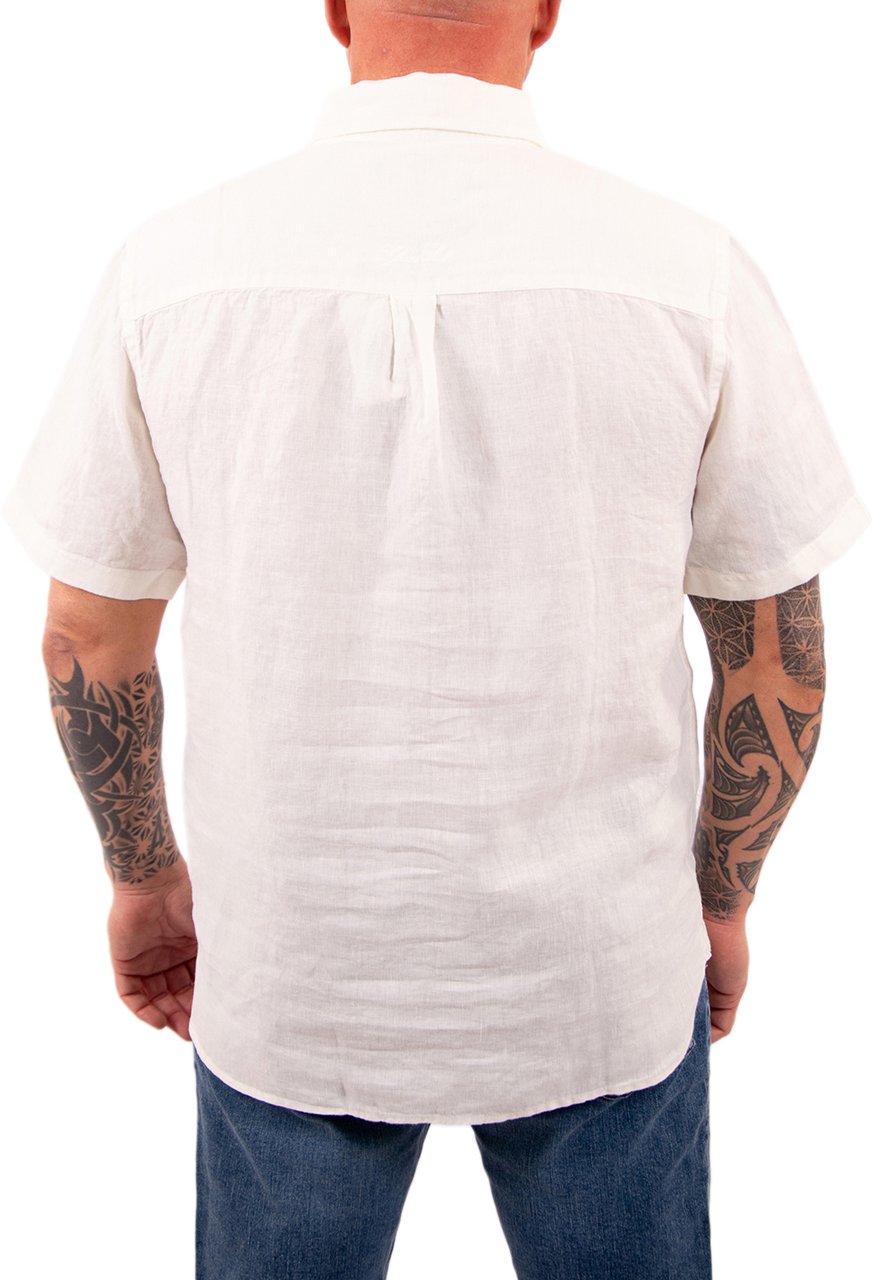 Lyle & Scott Short Sleeve Linen Shirt Wit