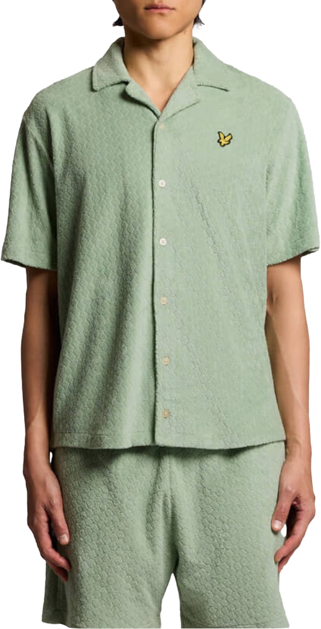 Lyle & Scott Lyle&scott Honeycomb Korte Mouw Overhemden Groen Sw2407v Groen