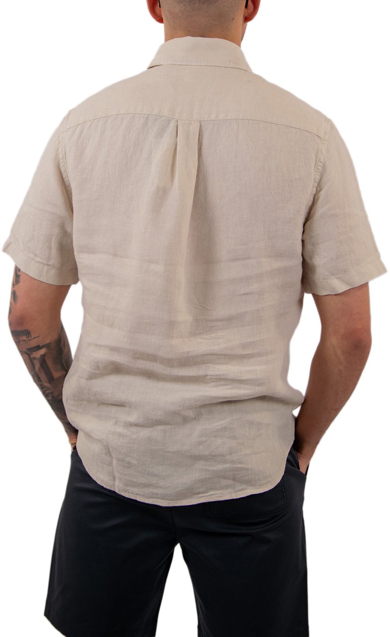 Lyle & Scott Lyle & Scott Short Sleeve Linen Blend Shirt Beige