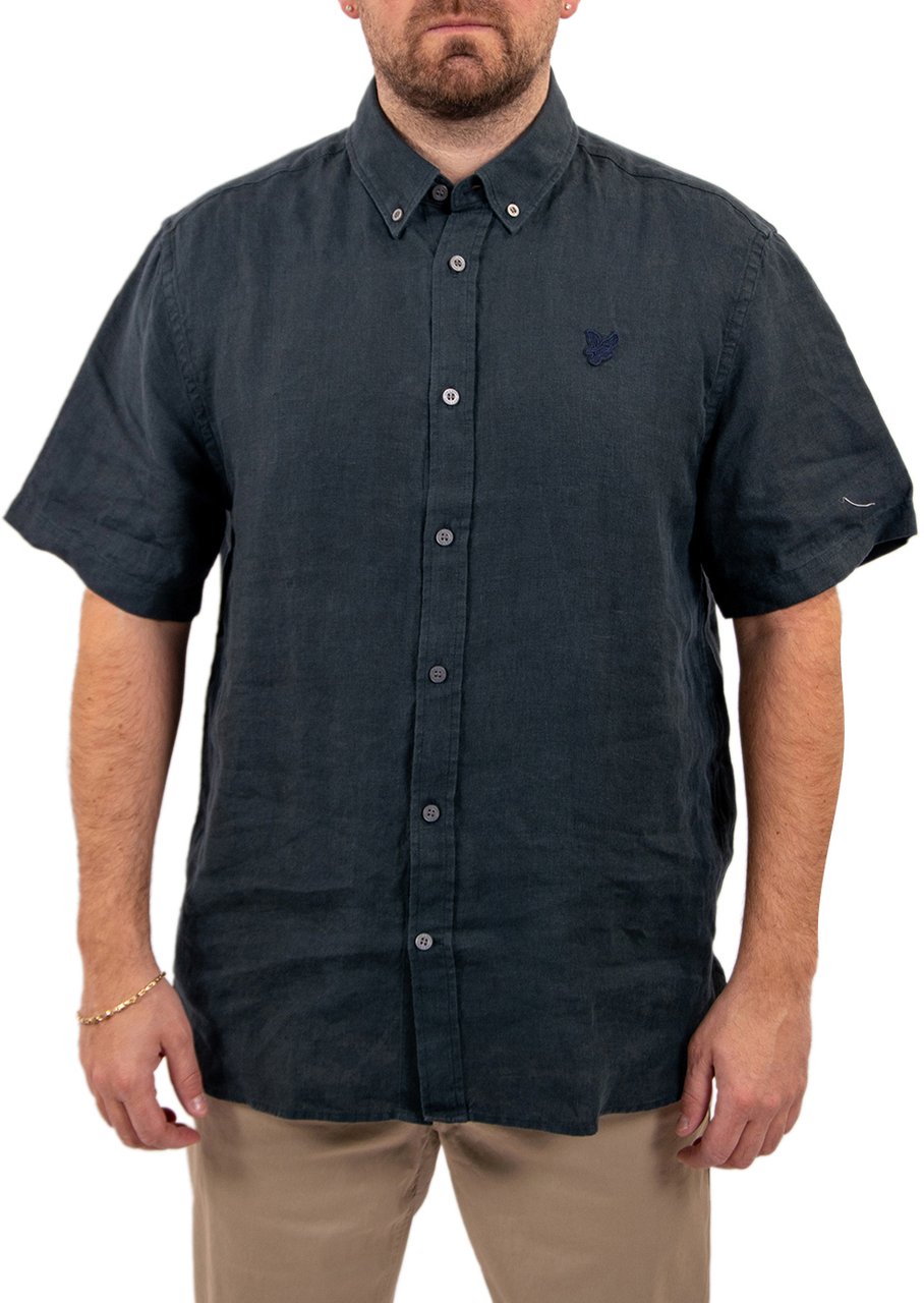 Lyle & Scott Lyle & Scott Short Sleeve Linen Shirt Beige