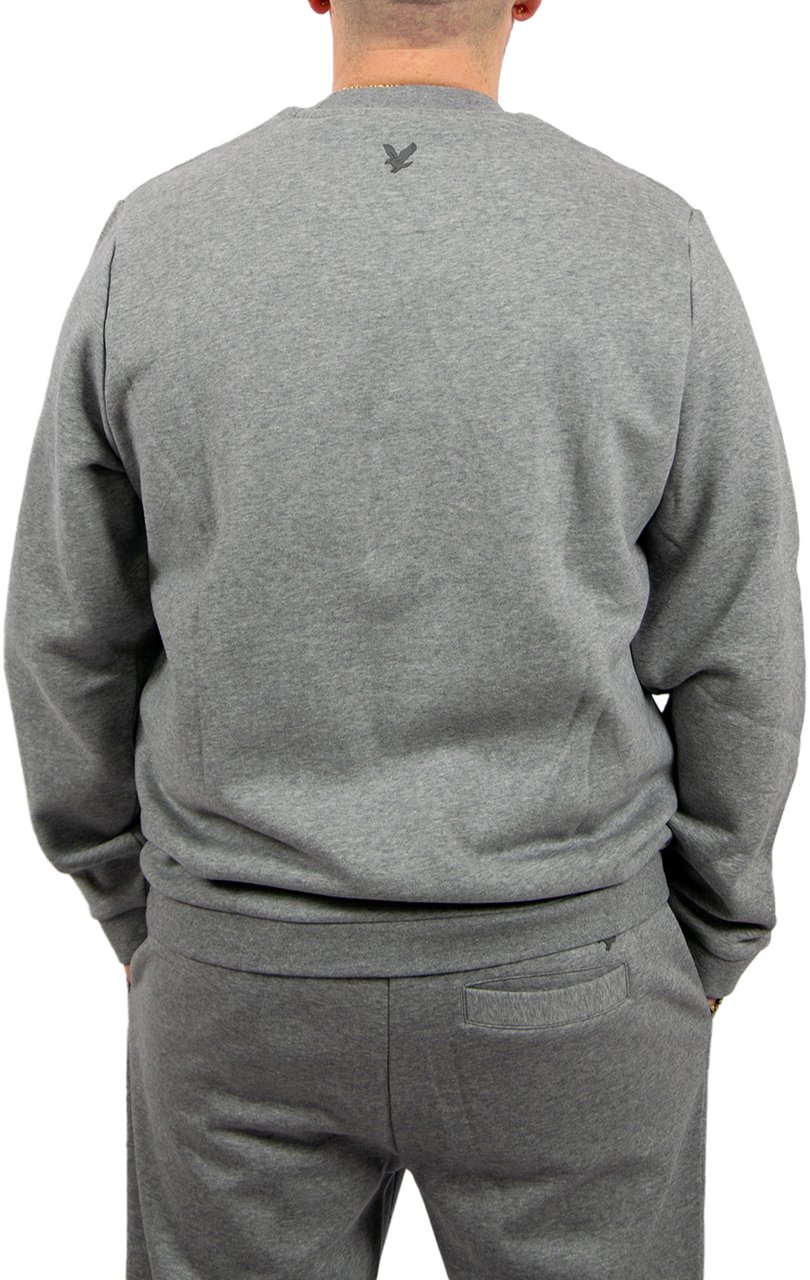 Lyle & Scott Logo Brushback Crew Neck Sweatshirt Grijs