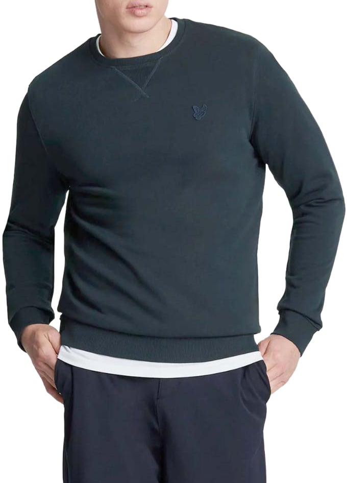 Lyle & Scott Lyle&scott Tonal Eagle Crew Neck Sweaters Donkerblauw Ml424ton Blauw