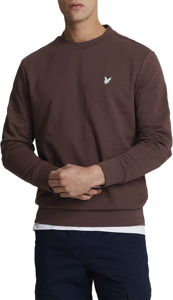 Lyle & Scott Lyle &amp; Scott Diagonal Waeve French Terry Crewneck Rood