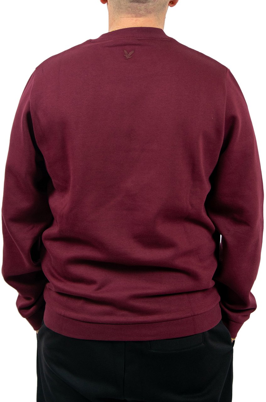 Lyle & Scott Lyle & Scott Logo Brushback Crew Neck Sweatshirt Rood