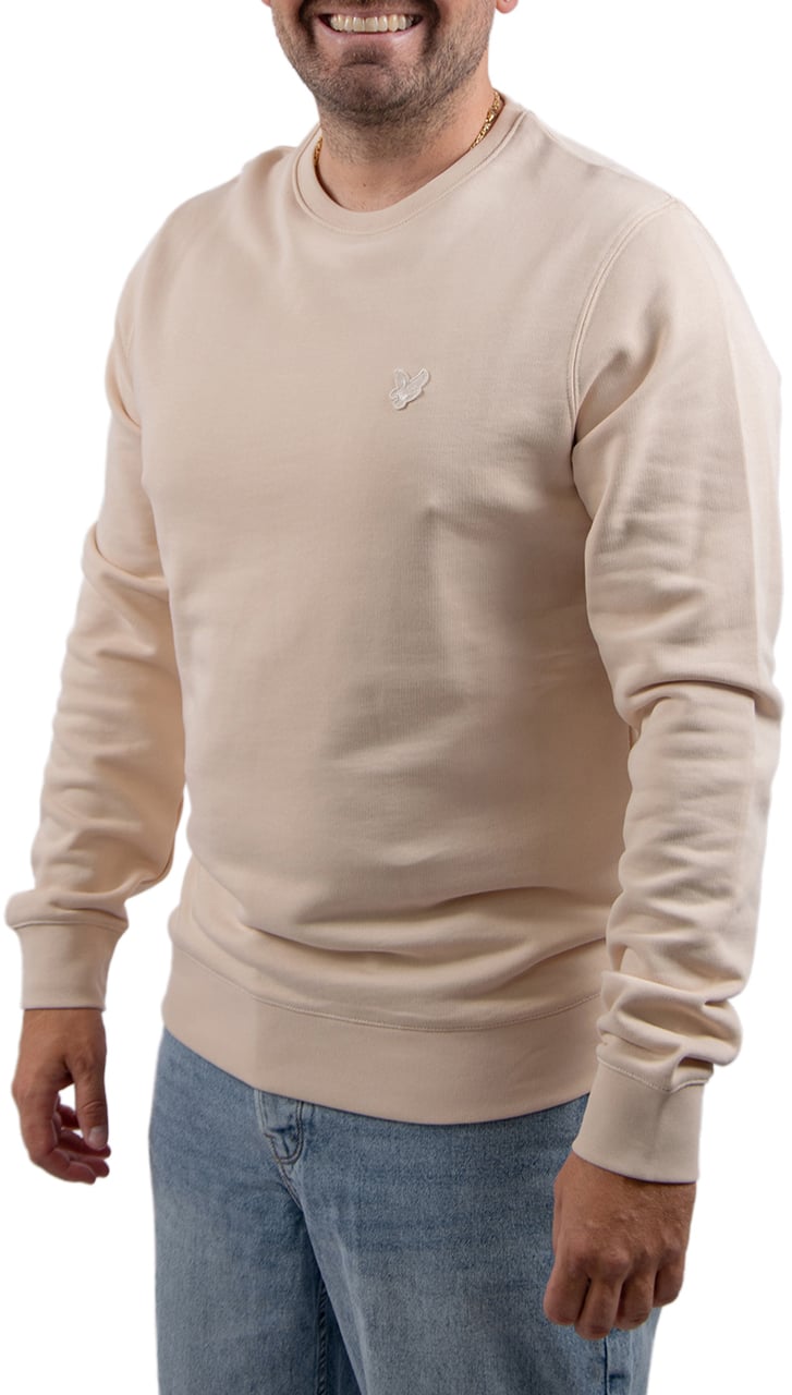 Lyle & Scott Lyle & Scott Superfine Crew Neck Sweatshirt Beige