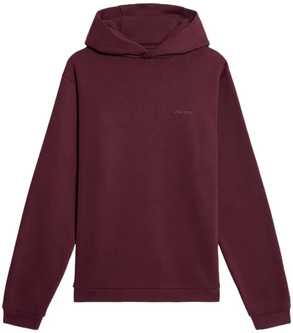 Lyle & Scott Lyle & Scott Logo Brushback Pullover Hoodie Rood