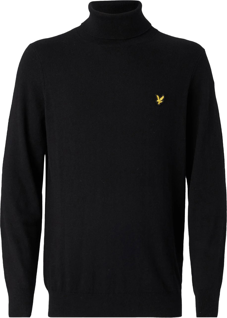 Lyle & Scott Lyle &amp; Scott Cotton Merino Turtleneck Jumper Blauw