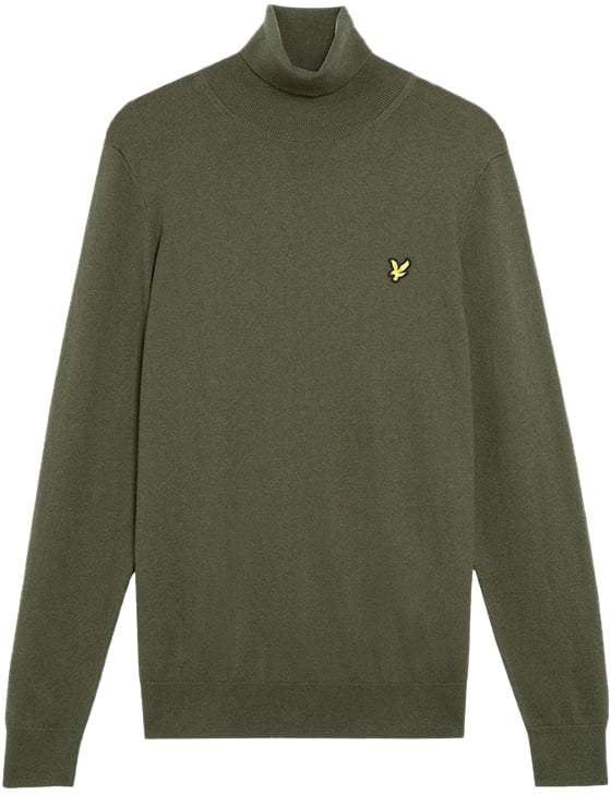 Lyle & Scott Lyle & Scott Cotton Merino Turtleneck Jumper Groen