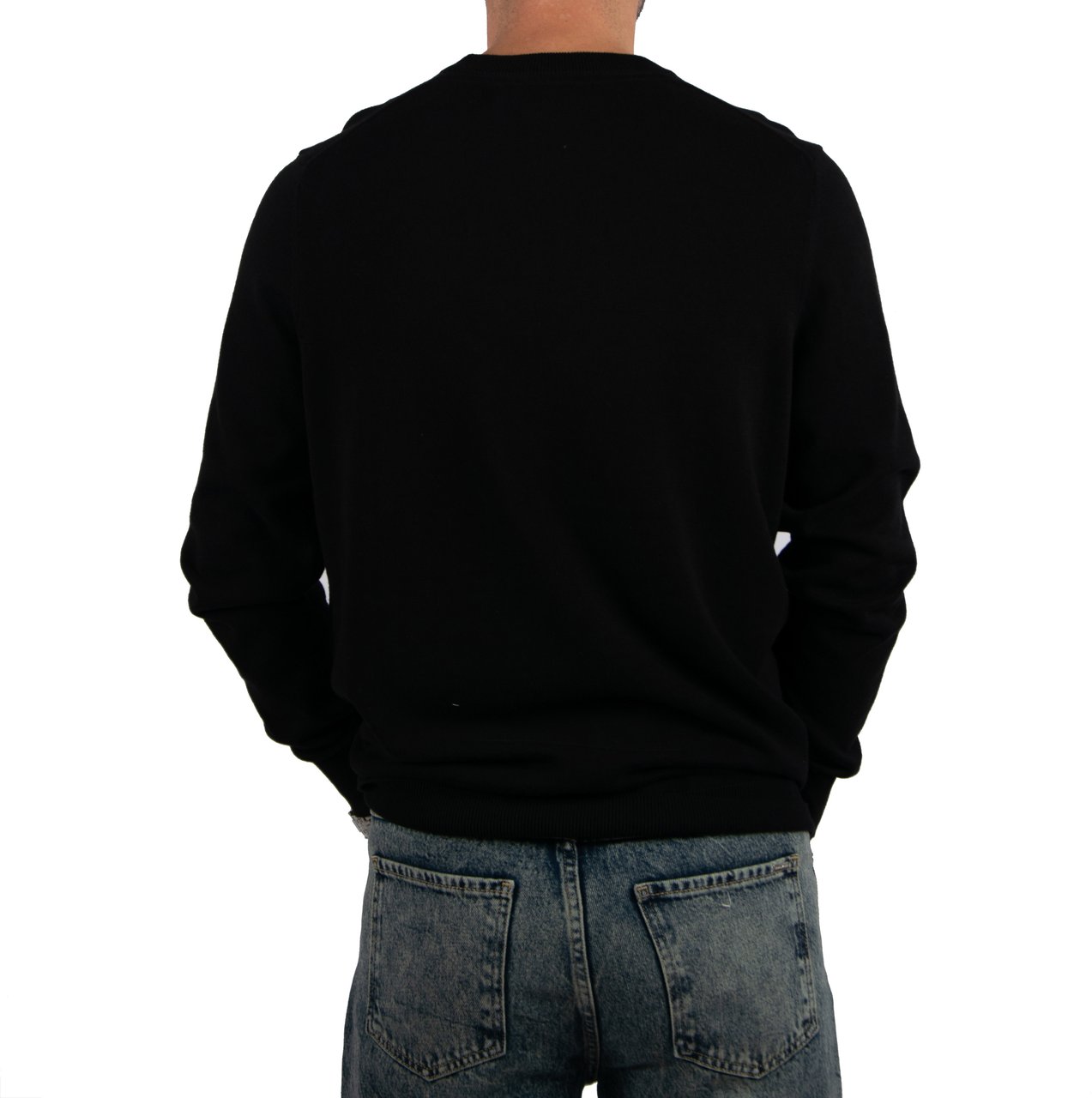 Lyle & Scott Lyle & Scott Cotton Crew Neck Jumper Zwart