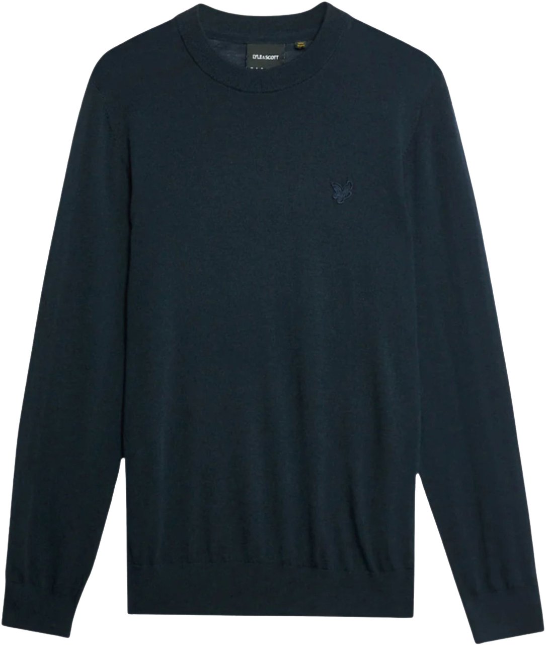 Lyle & Scott Lyle&scott Tonal Eagle Merino Truien Donkerblauw Kn2121vc Blauw