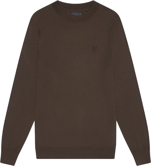 Lyle & Scott Lyle & Scott Tonal Eagle Merino Crew Neck Jumper Groen