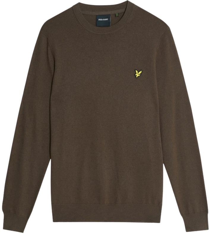 Lyle & Scott Lyle &amp; Scott Cotton Merino Crew Neck Jumper Bruin