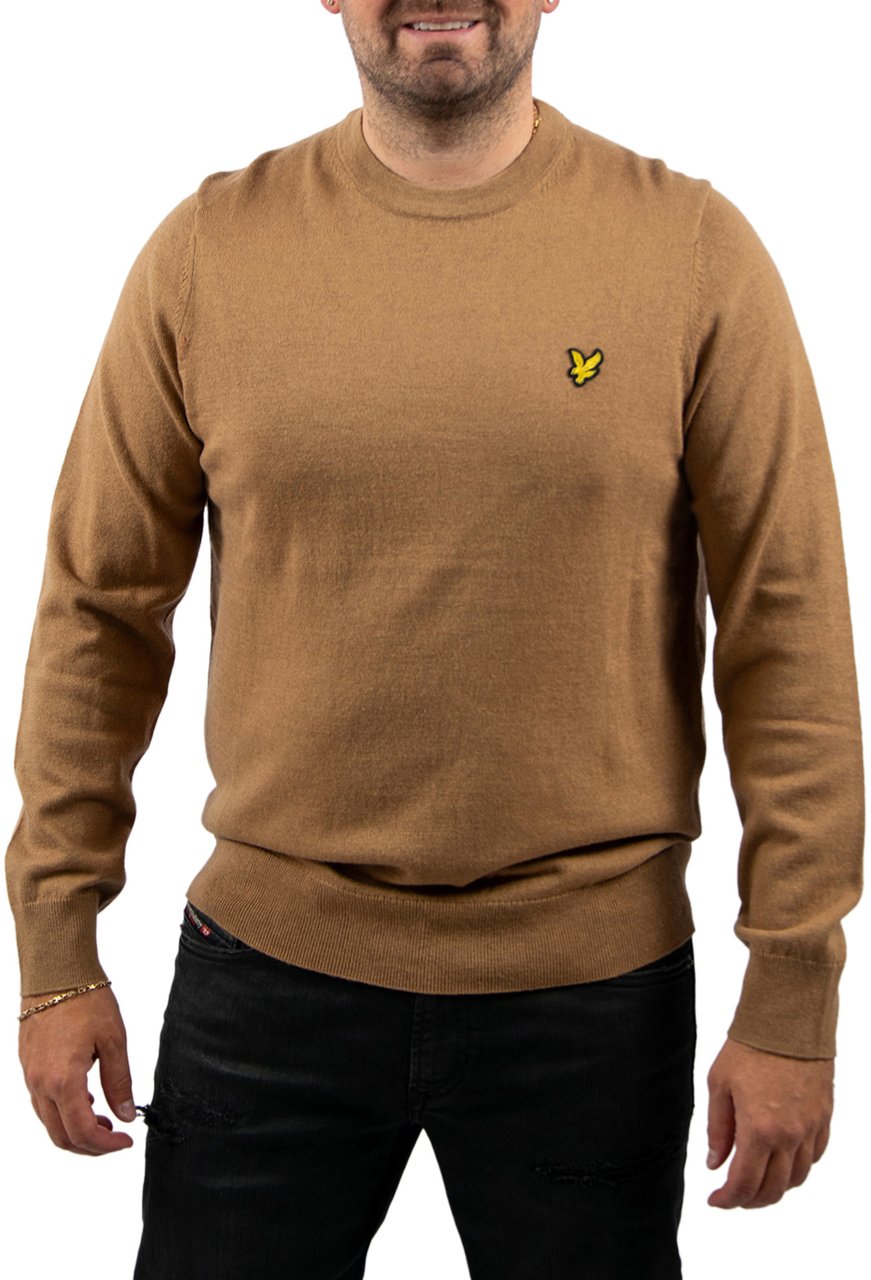 Lyle & Scott Lyle & Scott Cotton Merino Crew Neck Jumper Bruin